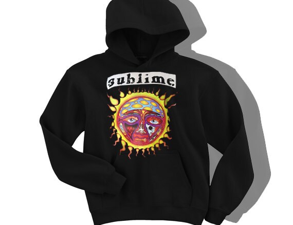 Sublime Sun Logo Mens Black Gray Hoodie Sweater by TOPFashion91