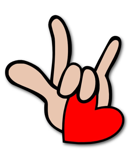 I Love You in ASL Sign Language SVG Digital by ...