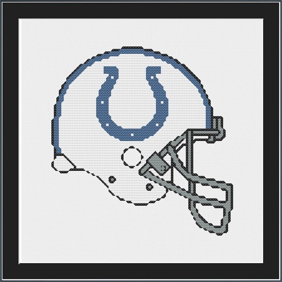 Indianapolis Colts Football Helmet Instant by AwesomeStitch