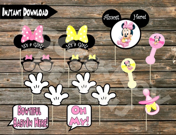 Minnie Mouse Photo Booth Props Minnie Mouse by PCGeekNowDesigns