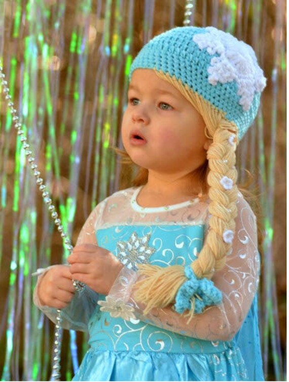 Frozen Inspired Elsa Crochet Hat and Braid by NikkiKatebyJB