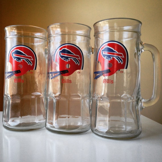 Vintage Buffalo Bills Beer Mugs NFL Mugs Bar by PastFoundVintage