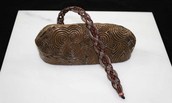 Celtic leather in gray and brown