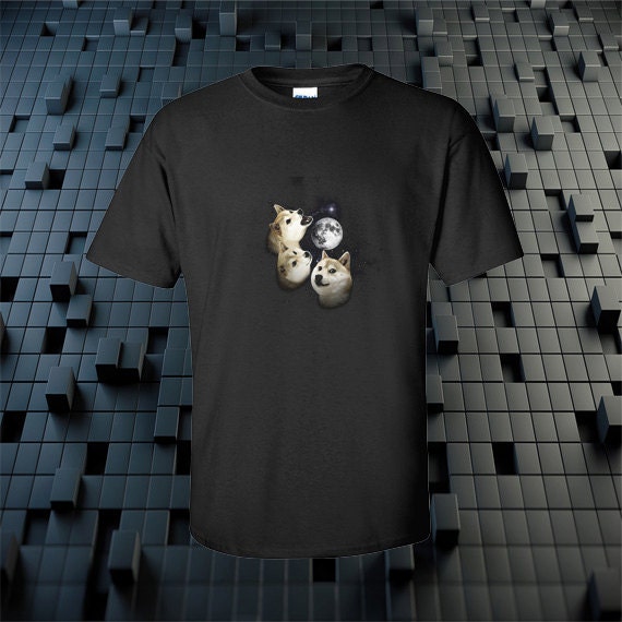 three doge moon shirt tshirt teeshirt clothing by mpritbird