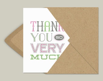 Thank You Card, Greeting Card - Thank You Notes, Thank You Greeting ...