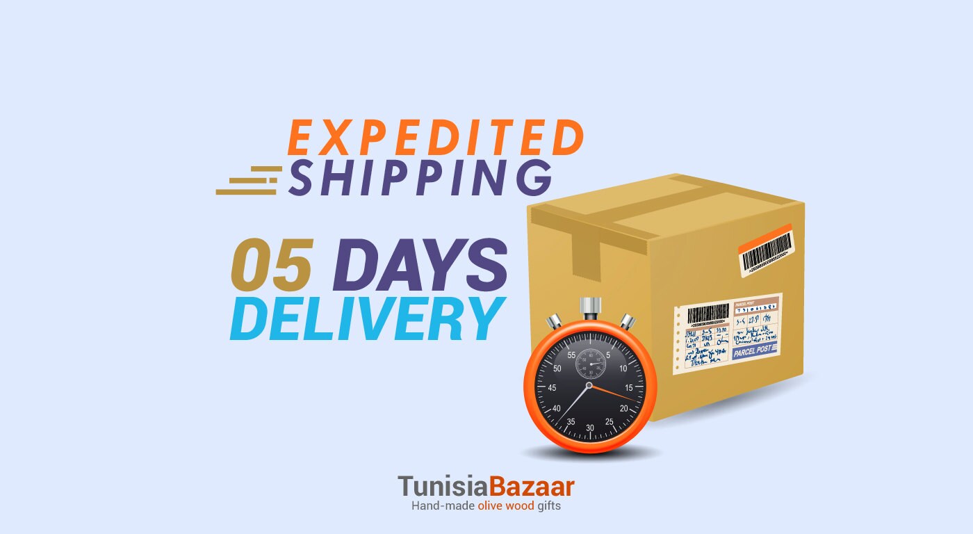 Expedited Shipping Fast Shipping 5 Business by TunisiaBazaar