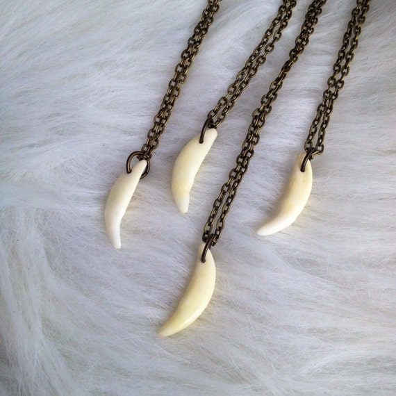 Coyote Tooth Totem Necklace. Talisman. Gift. Gypsy. by HEXELHEIM