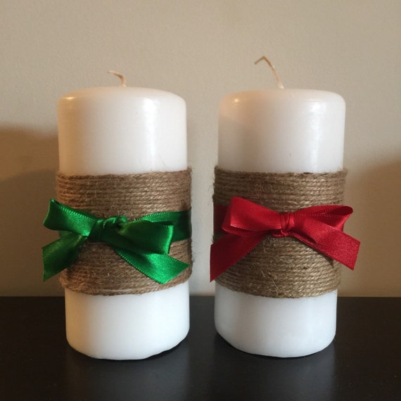 Items similar to Christmas Candles on Etsy