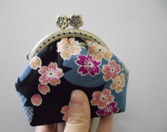Japanese Cotton Change Purse Small Clutch Wallet