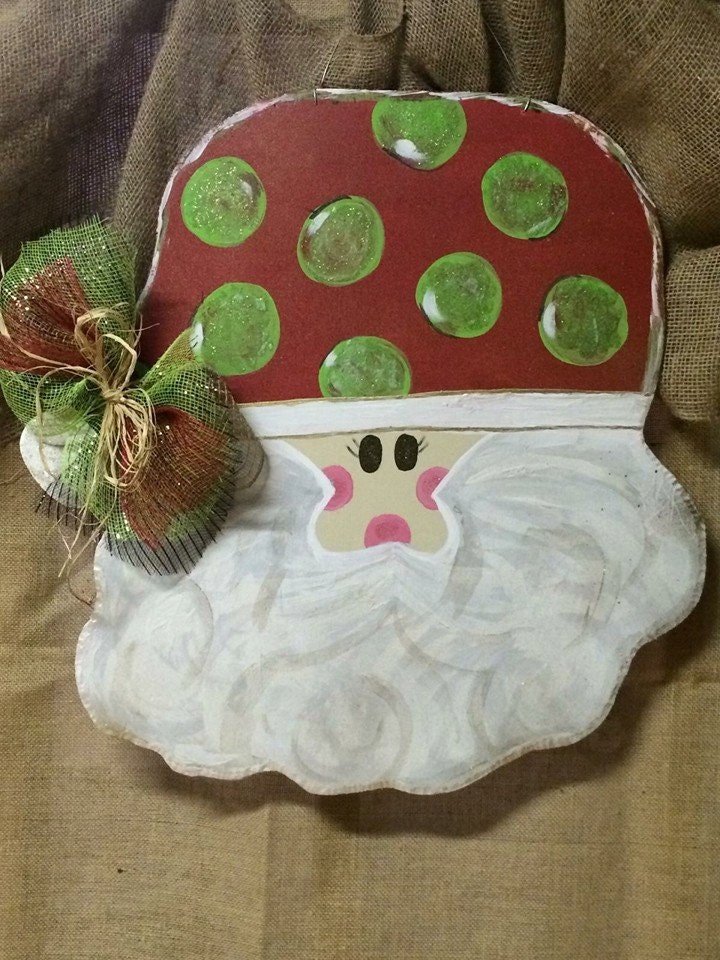 Custom Holiday Door Hanger - Santa Clause