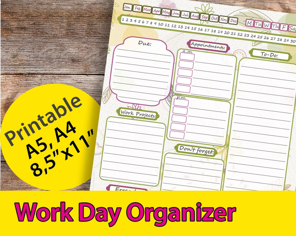 work day planner