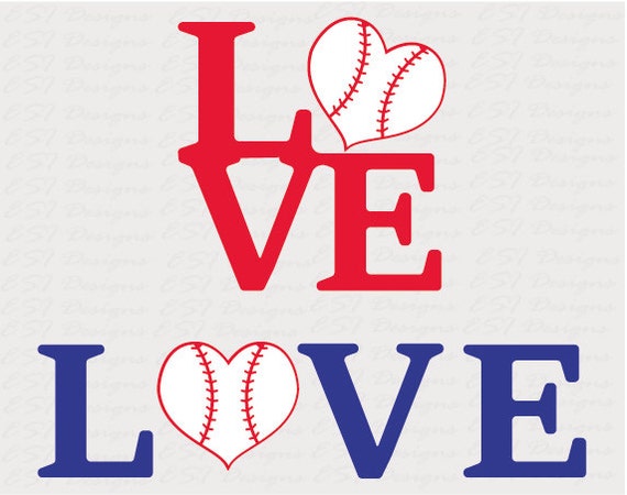 Download Baseball love designs SVG DXF EPS for use with Silhouette