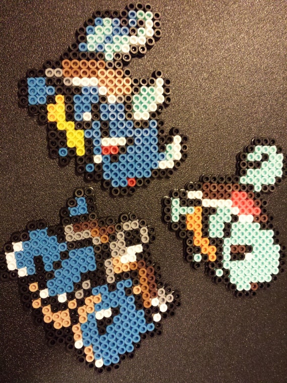 Perler Squirtle Evolution Squirtle Warturtle Blastoise