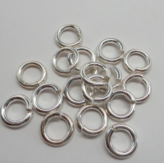 925 solid Sterling silver jump rings open. 10 mm. handmade..