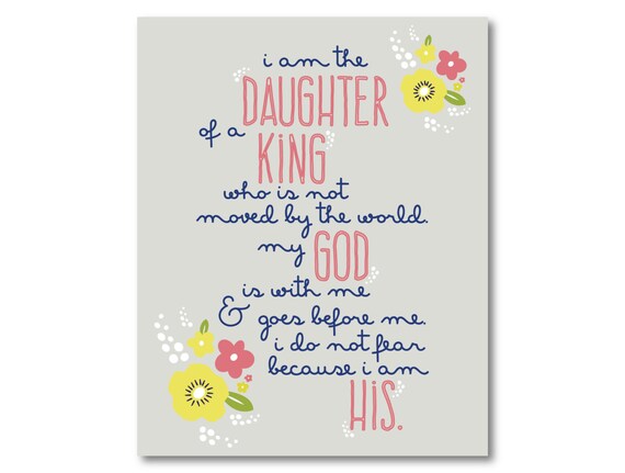 Daughter of a King Floral Art Print