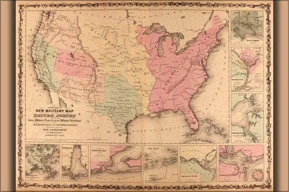 24 X 36 Map Of United States ... Us Map United States 1862 on us map 24 x 36 ...