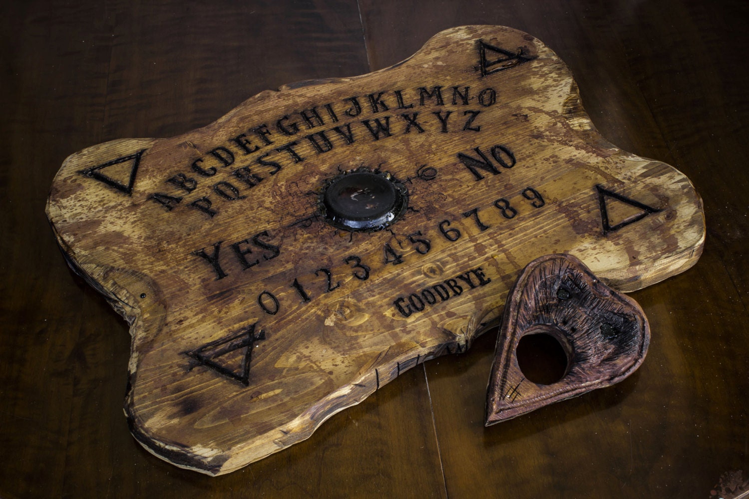 Real Ouija board Wood HandSculpted by OrionOddities on Etsy