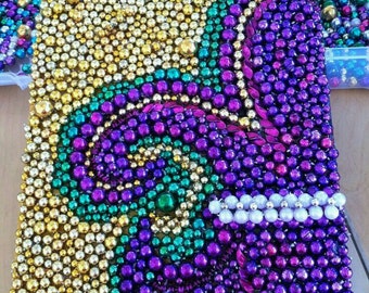 Mardi gras decor on canvas