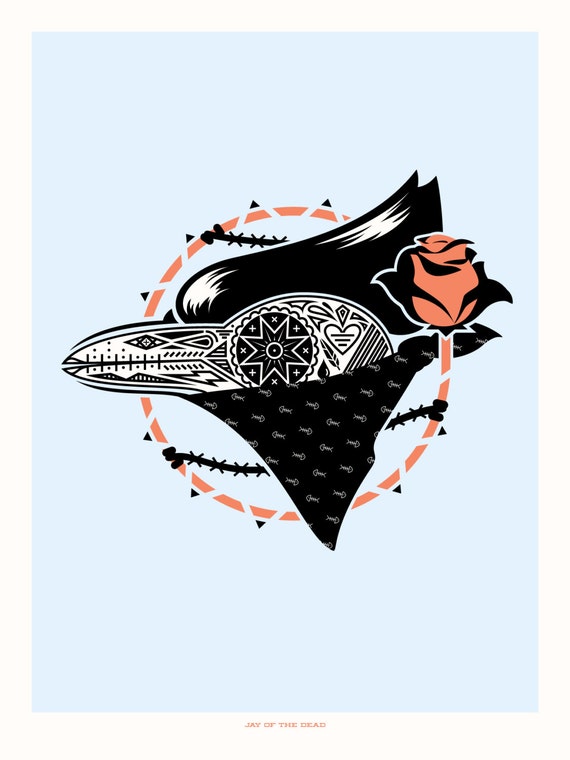 Jay of the Dead Toronto Blue Jays Day of the Dead vector