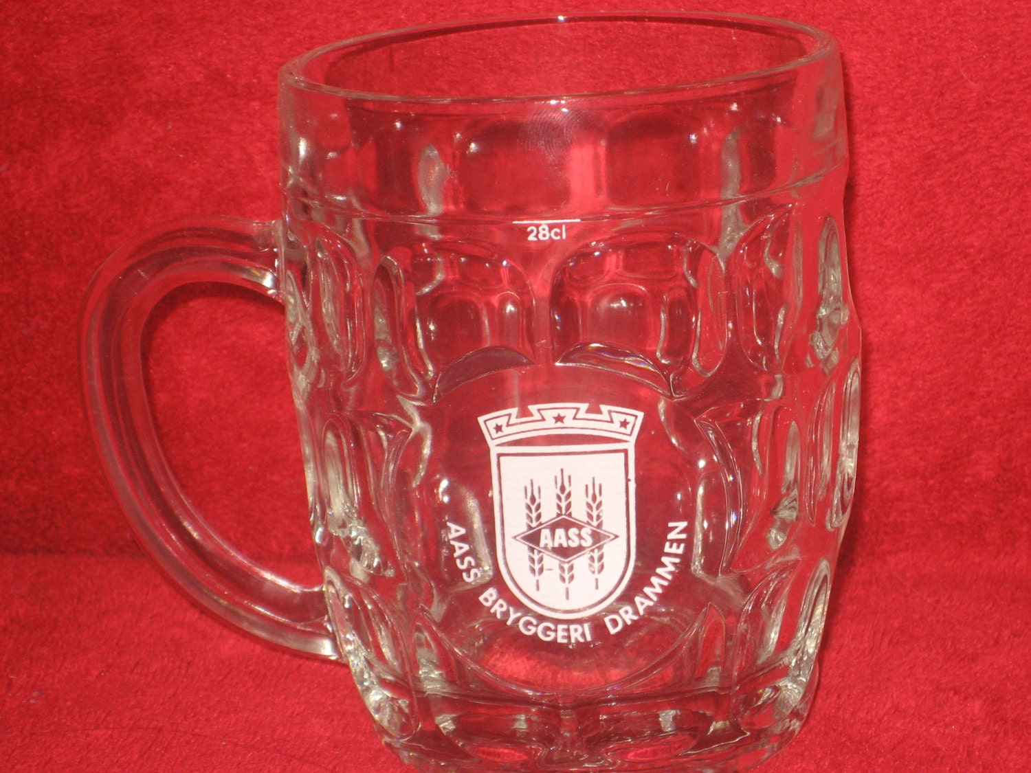 Sale Vintage Rare Ravenhead Glass Beer Mug by SammyVintageVariety