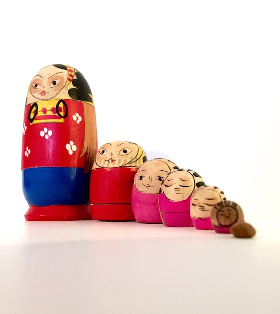 Vintage Nesting Dolls Japanese Nesting Dolls Shackman New