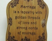 Wood Carved Wedding Plaque, Wedding Gift, Wedding Decor, Anniversary Gift,  Wedding, Marriage, Anniversary, Bridal Shower