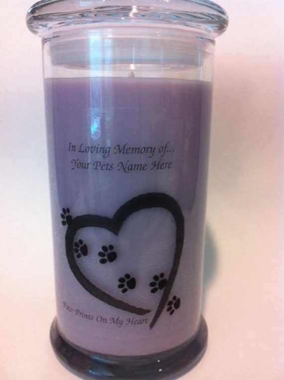 Items similar to 20.5oz. Peaceful Pet Remembrance Candle • Memorial