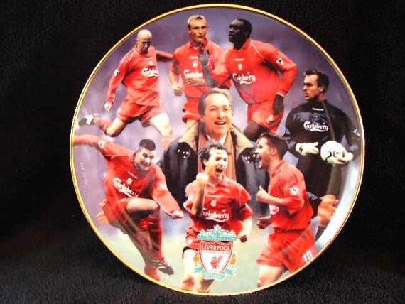 Danbury Mint Liverpool Football Club Plate Entitled Treble