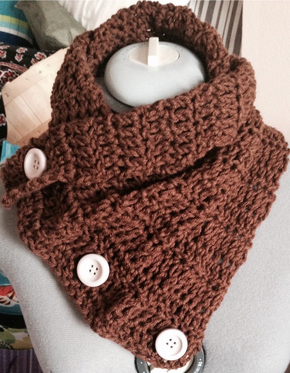 Cowl Neck Scarf 3 Button