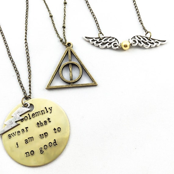 Harry Potter Necklace Set Layering Necklace Set by DenOfFox