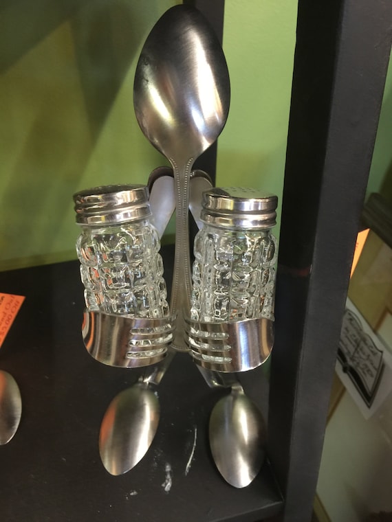 Unique Salt and Pepper Holder by PiccadillyCharlotte on Etsy
