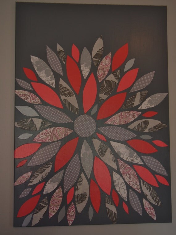 Flower Color Burst Contemporary Wall Art