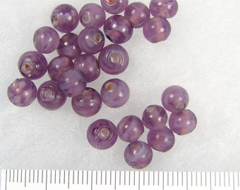 prune purple bead, 50 pcs, soft purple glass beads, 6 mm glass bead, light purple glass beads, jewelry making, jewelry supply, loose beads