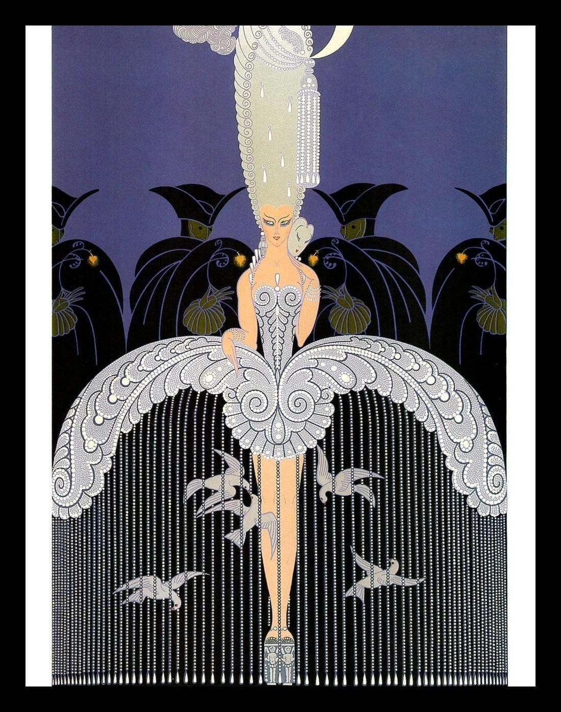 Erte Classic Art Deco Print Her Secret Admirers 7007