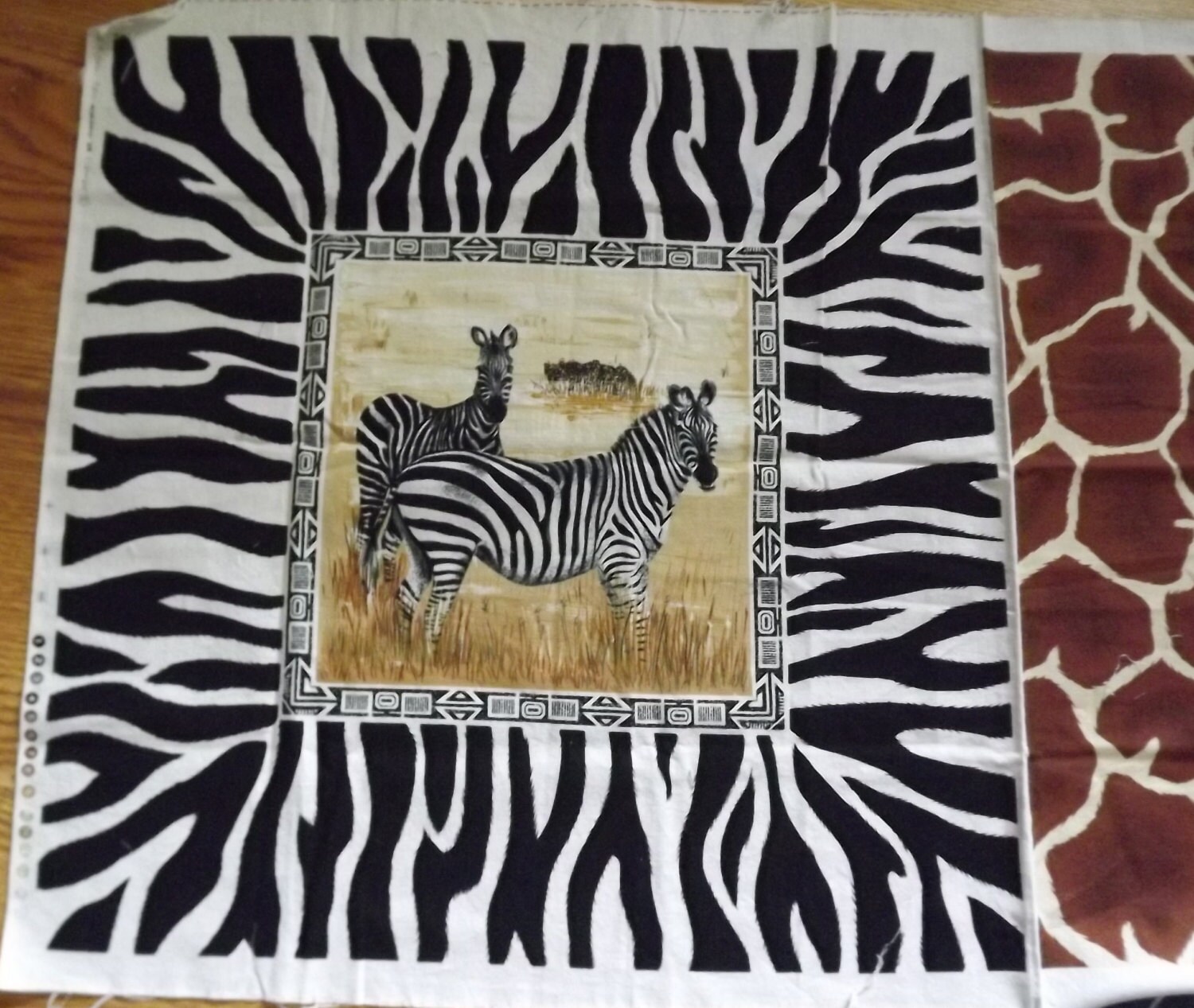 Wall fabric panel. Zebra fabric panel. Giraffe fabric panel.