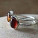 SPECIAL! Amber Ring - Sterling Silver - Size 8