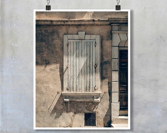 Provence Photography- pale blue shutters door old house shabby chic print wall art home decor 10x8 11x14 20x16