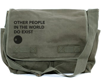 Messenger Bag, Other People, Laptop Messenger Bag, Crossbody Canvas Bag, Typography, Camera Bag, Men Messenger, Women Messenger Bag