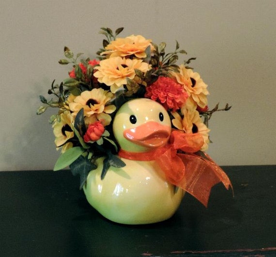 yellow duck floral arrangement flowers yellow duckfloral
