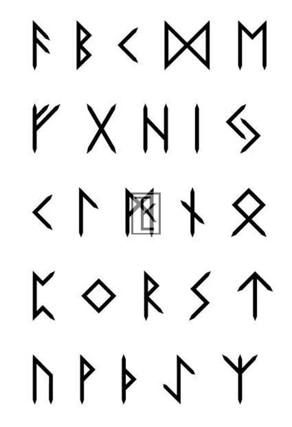 elder futhark runes vector