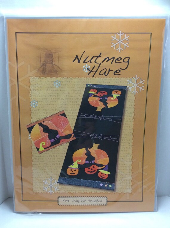 Nutmeg Hare 70 Crazy For Pumpkins Wool Applique Pattern