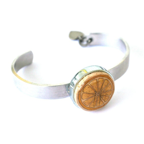 Cork Bangle Bracelet When Life Gives You Lemons Adjustable, Custom