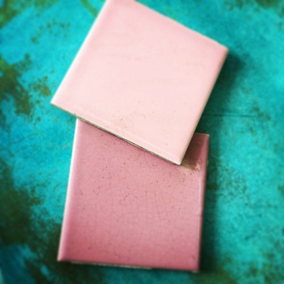 Vintage Pink 4x4 Tiles by reclaimedhome on Etsy
