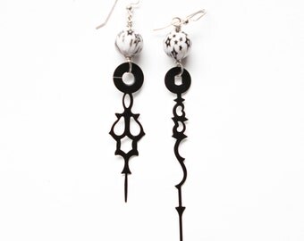 Steampunk Clock Hand Earrings - Punk Star