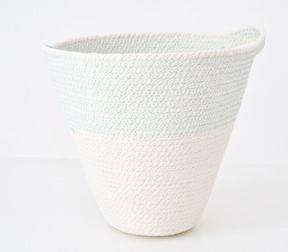 Hanging basket, Rope basket, Planter basket, New home gift, Bathroom storage, Beach house decor, Cotton baskets, Mediterranean style, Cotton