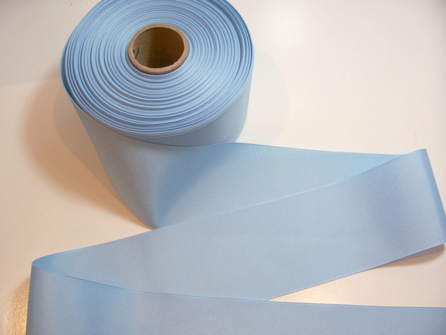 Wide Blue Ribbon Baby Blue Grosgrain Ribbon 3 inches wide x 2