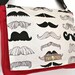 Red B&W MUSTACHE Party MeSSENGER ipad Laptop Diaper BAG