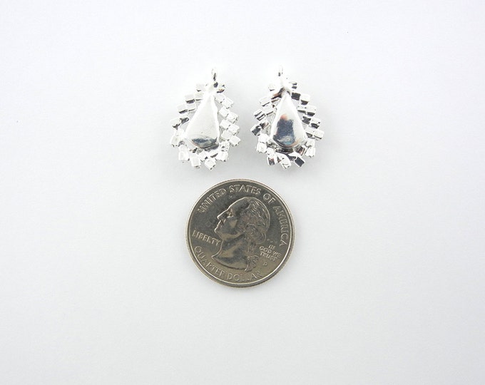 Pair of Small Teardrop Crystal Drop Charms