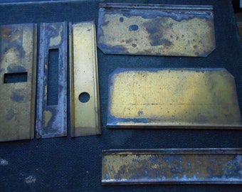 punctuation and spaces - vintage brass stencil letter for altered art and crafting - stencil letter monogram
