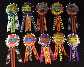 Items similar to 10 Costume Contest Award Ribbons on Etsy